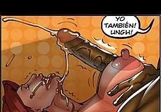 my wife in a fun photo session with comic fantasy vibes