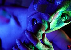 Masked Adult Bites Penis Head And Foreskin During Blowjob, Leading To Cum In Mouth