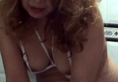 Latina wife in lingerie, ready to fuck, loves big cock