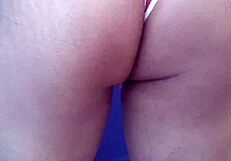 Masturbating with cousin's thong feels so good