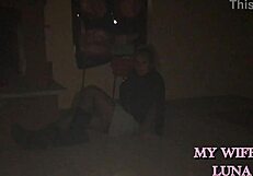 The slut gets her ass screwed in an empty house on halloween night