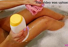 Super Hot Petite College Student Shows Pussy in Bath Interview!
