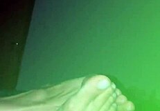 Does this beautiful wife's cute feet give an amazing footjob?