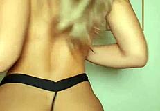 briana banderas shows off her big tits and ass while trying lingerie and posing erotically