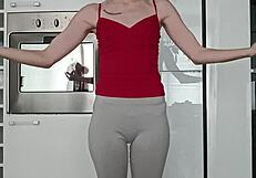 i do a short training routine in the gym with leggings