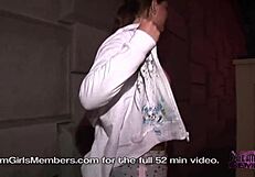 big tit brunette coed streaks in tampa