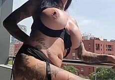 Mature Milf Masturbates While Neighbors Voyeur Watch Her Big Tits