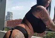 Mature Milf Masturbates While Neighbors Voyeur Watch Her Big Tits