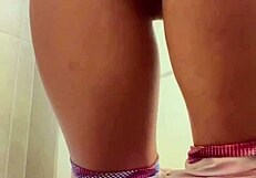 i lick pussy in hidden bathroom with intense cunnilingus