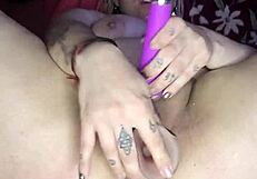 fresh from shower, i masturbate with dildo to squirting orgasm