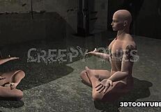 Blindfolded 3D Toon Redhead Gets Licked And Fucked Hard