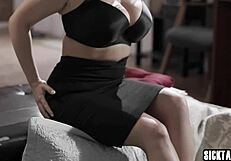 bbw brunette double penetration therapy in foursome with big tits and taboo sex