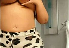 big butt diamond model in a showcase