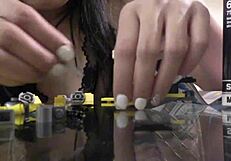 German Asian Builds Lego In Sexy POV