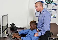 Naked big dick in gay sex scene.