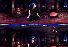 Curly Haired Babe Lacy Channing Bent Over for Bold Doggy Blowjob and Cumshot