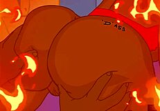 Day 2: Cherokee D'Ass in a bent over pose.