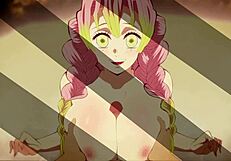 Mitsuri and Tanjiro Engage in Wild Titty Fuck and Kissing