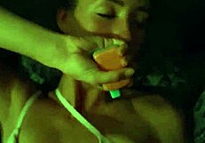 I watch my young student take a monster cock in her hairy pussy