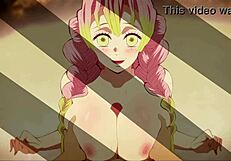 Mitsuri and Tanjiro Engage in Wild Titty Fuck and Kissing