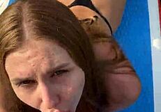 A slender blondie loves her big posterior being pounded and her face splattered