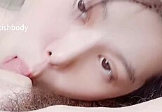 Lick balls and suck dick for intense facial cumshot!