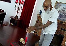 Milf pornstar licks balls and sucks big black cock in roleplay