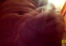 alone at home with brown eyes and young 18+ body, feeling emotional during solo masturbation