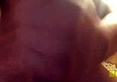 alone at home with brown eyes and young 18+ body, feeling emotional during solo masturbation