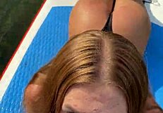 A slender blondie loves her big posterior being pounded and her face splattered