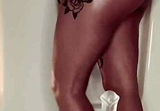 Big booty latina max ryan rides a clear dildo in the bathtub trailer