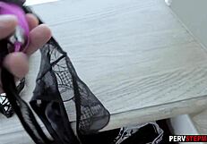 Perv Stepson Satisfies Busty Milf Stepmom With Toy in Lingerie