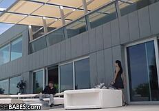 Delightful outdoor footjob turns into anal adventure