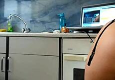 Topless Woman Twerking and Spreading Ass in Garage Webcam