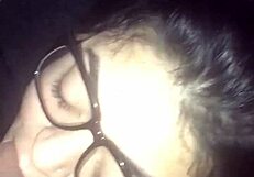 Big Cock Explodes with Cum Over Mami's Glasses
