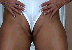 Perfect mature masturbates in nylon panties.