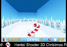 hentai shooter game at 3d christmas party with big tits and monsters