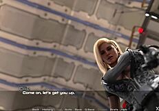 Voluptuous blonde dominates in roleplay?