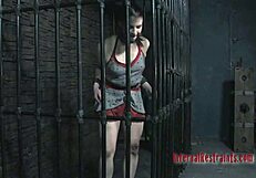 Bound chick enjoys intense fucking.