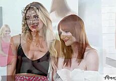 Two Stepdaughters And Step Moms Get Wild Together. Intense Muff Diving And Sex Ensues.