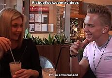 blonde in stockings getting fucked hard in the toilet