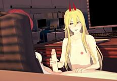 This hot hentai 3D adult sex animation features a very active Makima with a big breasted futa