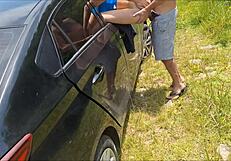 wanna see my wife bent over for strangers in the car?