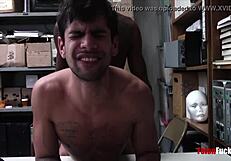 Black Cop Roleplays Rough Doggystyle With Young Thief