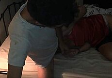 Night video made by european couple of sexy woman in lingerie and panties