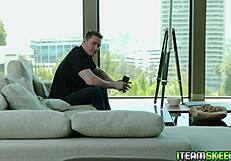 Abby Adams' Face Splashed With Cum