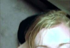 amateur ex-girlfriend takes facial cumshots from monster cock in homemade blowjob scene