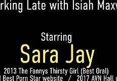 Sara Jay, big titty MILF, bends over for Isiah Maxwell's thick cock