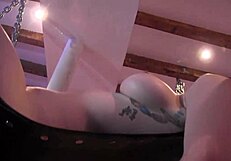 bella vendetta submits to bettie in bondage swing