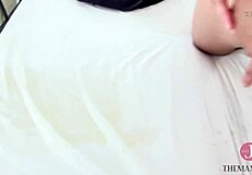 aoi's embarrassed in the open-air bath, but licks and cums anyway 😏